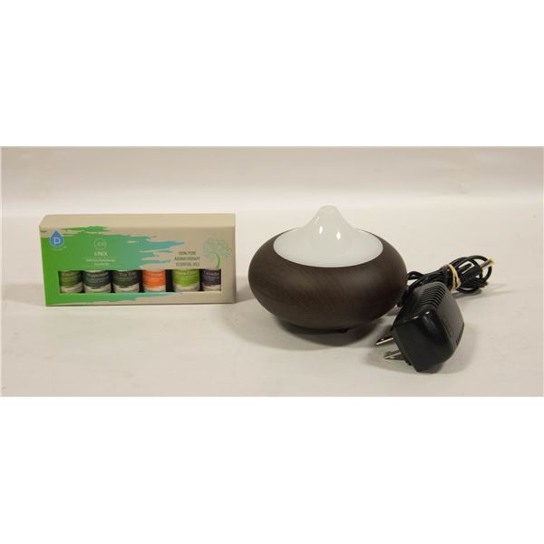 AROMATHERAPY DIFFUSER & OILS -NEW