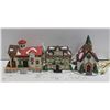 Image 1 : 3 PCS XMAS PORCELAIN VILLAGES HOUSES WORKING