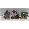 Image 1 : 3 PCS XMAS PORCELAIN VILLAGES HOUSES WORKING