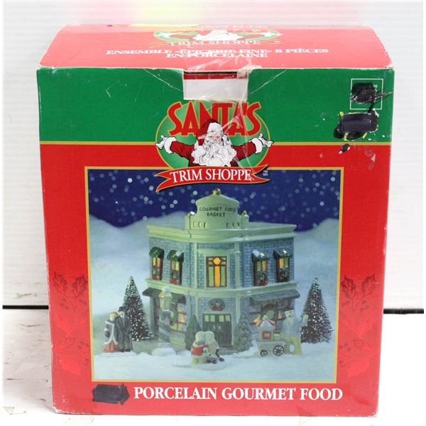 LARGE XMAS PORCELAIN VILLAGE HOUSE WORKING