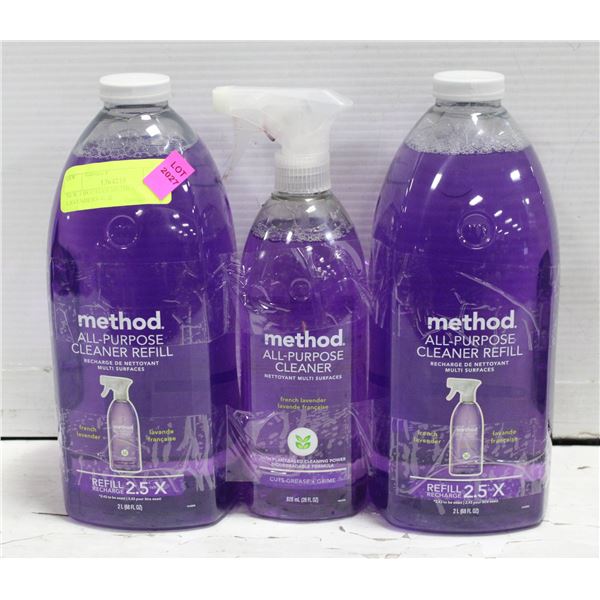 NEW 3 BOTTLES METHOD LAVENDERS 4L &