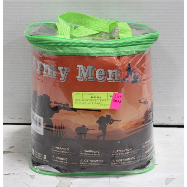 NEW ARMY MEN PLAY SET & MECHANICAL REMOTE