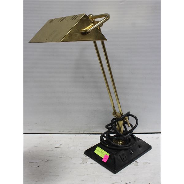 ANTIQUE GOLDEN-COLORED LAMP