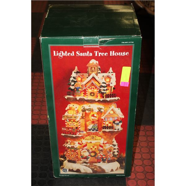LARGE CHRISTMAS SANTA LIGHTED TREE HOUSE