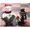 Image 1 : 2 FT LIGHTED SNOWMAN IN BARREL "WINTER IS A