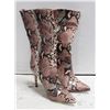 Image 1 : NEW LADIES PINK SNAKE SKIN FAUX SIZE 5 BOOTS