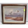 Image 1 : ESTATE OIL ON CANVAS MALLARD DUCKS PAINTING