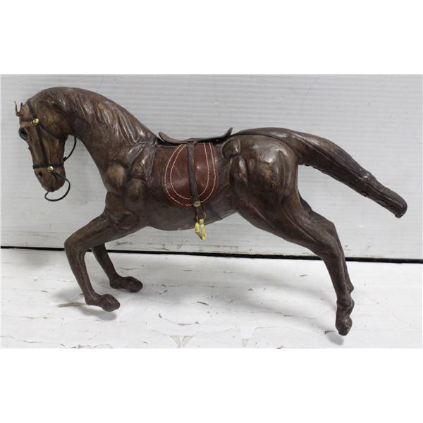 ESTATE LEATHER HORSE STATUE-ESTATE