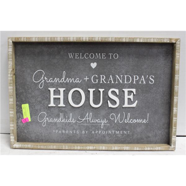 WELCOME TO GRANDMA'S HOME SIGN