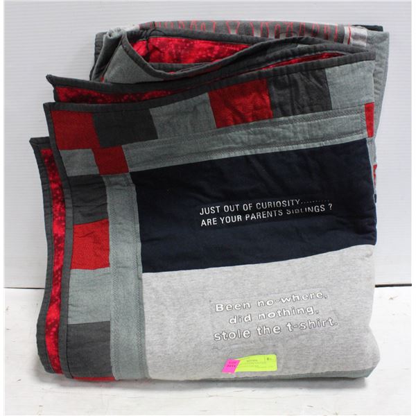 KING SIZE CUSTOM VINTAGE T-SHIRTS PATCHWORK