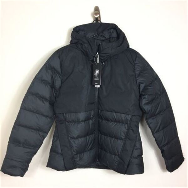 NEW AMAZON ESSENTIALS WOMENS BLACK ZIPPER PUFFER