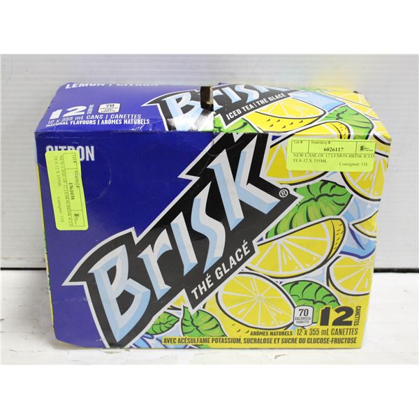 NEW CASE OF 12 LEMON BRISK ICED TEA 12 X 355ML