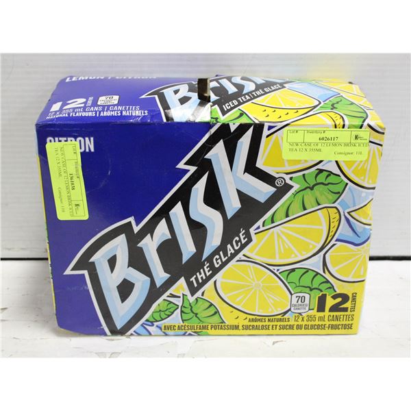 NEW CASE OF 12 LEMON BRISK ICED TEA 12 X 355ML