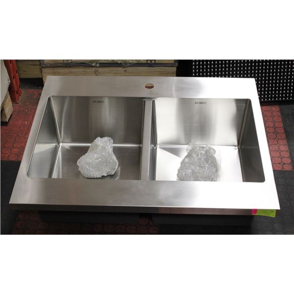 NEW BIANCO STAINLESS STEEL DOUBLE SINK INSERT