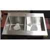 Image 1 : NEW BIANCO STAINLESS STEEL DOUBLE SINK INSERT