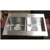 Image 1 : NEW BIANCO STAINLESS STEEL DOUBLE SINK INSERT