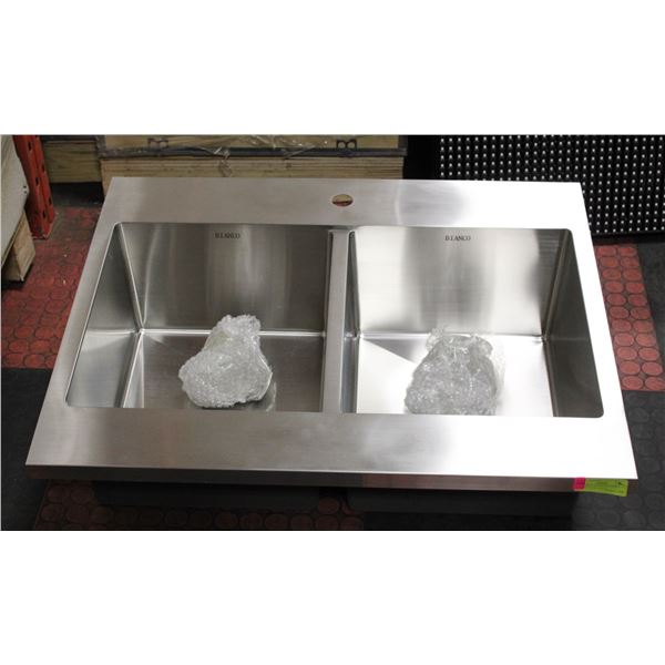 NEW BIANCO STAINLESS STEEL DOUBLE SINK INSERT