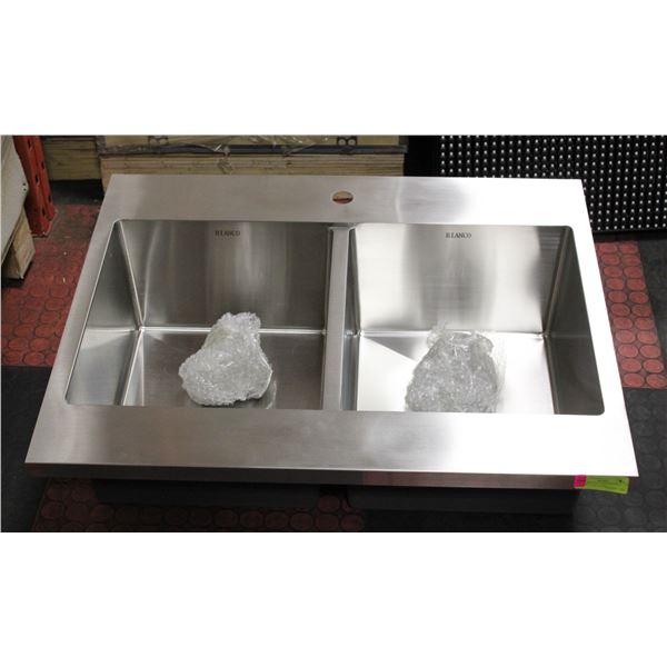 NEW BIANCO STAINLESS STEEL DOUBLE SINK INSERT