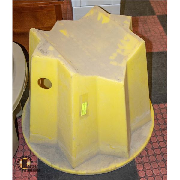 YELLOW  ROAD SIDE BARRIER STAND