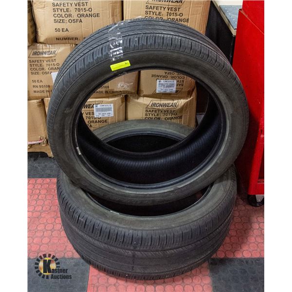 TWO GOODYEAR EAGLE TOURING M&S TIRES - 285/45 R22