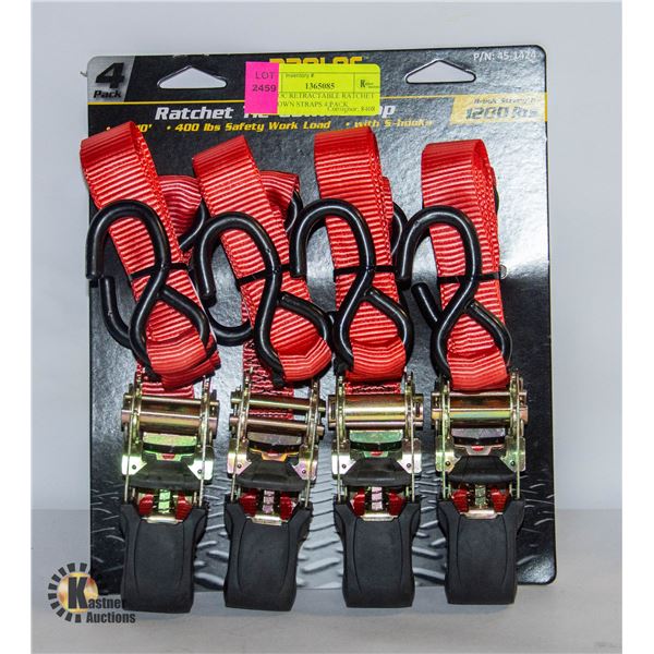 PROLOC RETRACTABLE RATCHET TIE DOWN STRAPS 4 PACK