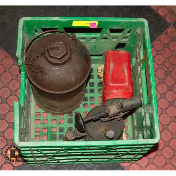 VINTAGE BLOW TORCH & OIL CAN