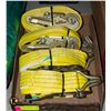 Image 1 : FLAT OF4 NEW RATCHET STRAPS 5000KG.