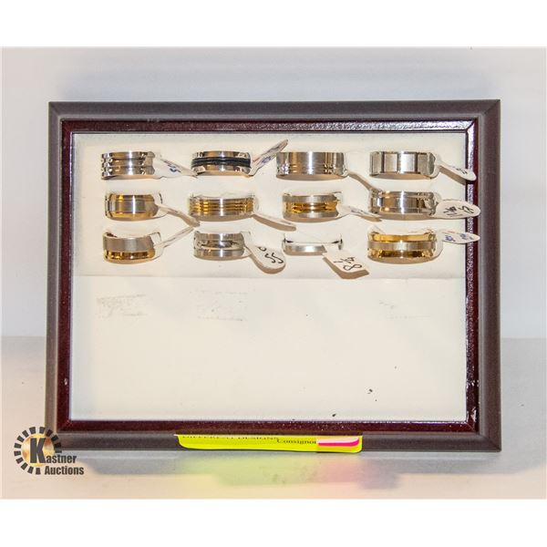 RING TRAY OF ESTATE RINGS ALL DIFFERENT DESIGNS