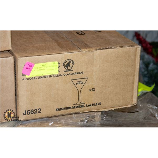 NEW CASE WITH 12 X 3 OZ ARCOROC FULLY TEMPERED-