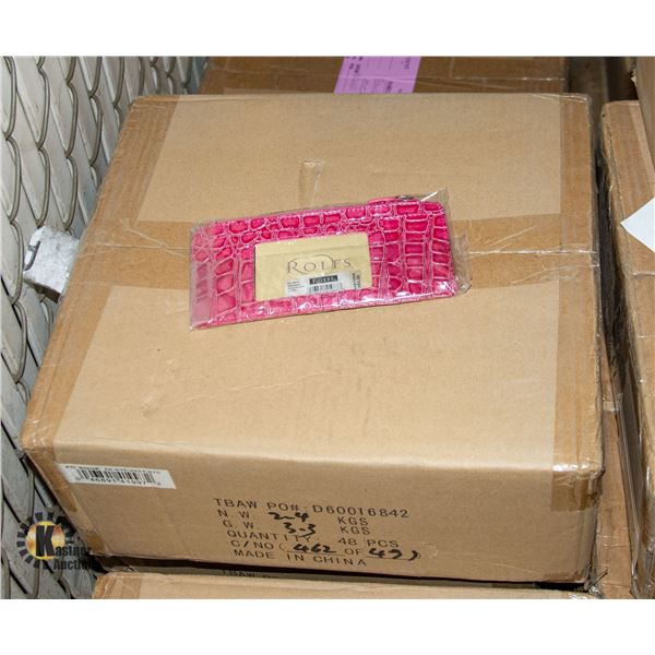 CASE OF NEW LADIES WALLETS - COLORS MAY VARY