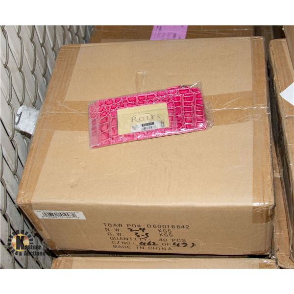 CASE OF NEW LADIES WALLETS - COLORS MAY VARY