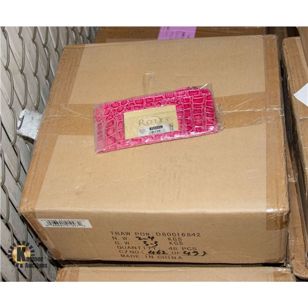 CASE OF NEW LADIES WALLETS - COLORS MAY VARY