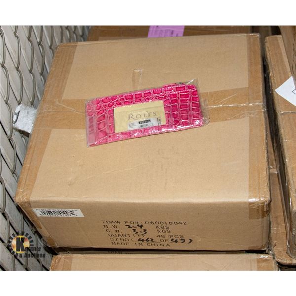 CASE OF NEW LADIES WALLETS - COLORS MAY VARY