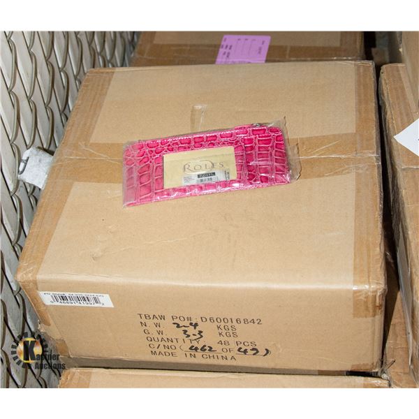 CASE OF NEW LADIES WALLETS - COLORS MAY VARY