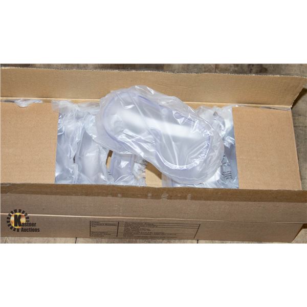 NEW CASE WITH 10 CLEAR SAFETY GOGGLES