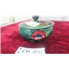 Image 2 : Moorcraft Small Candy Dish with Lid Green Base Anemone 5'' x 2'' 