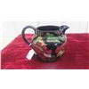 Image 2 : Pitcher Royal Stanley Dark Cobalt Blue with Red Poppies 