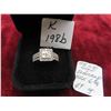 Image 1 : 10kt White Gold and Diamond Size 6 3/4 Ring Total Weight 4.9 Grams 