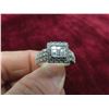Image 8 : 10kt White Gold and Diamond Size 6 3/4 Ring Total Weight 4.9 Grams 