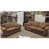 Image 1 : Microsuede Couch 88'' W , Love Seat 64'' W 