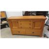 Image 1 : Oak Buffet/Big Screen TV Cabinet 40'' x 68'' x 19 1/2'' 