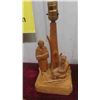 Image 2 : Carved Lamp Base and Shade from Quebec , Ceramic Hiada Tile,