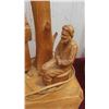 Image 4 : Carved Lamp Base and Shade from Quebec , Ceramic Hiada Tile,