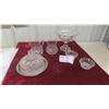 Image 1 : Pressed Glass Collection , Fruit Stand, Butter Dish, Cream and Sugar 