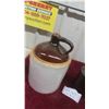 Image 8 : 2 Western Stoneware Crock, Tall Brown Ink Crock/Vessel?