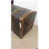 Image 3 : Dome Topped Trunk Black with Gold Detailing , Has 2 Locks 20 1/2''