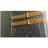 Image 8 : Dome Topped Trunk Black with Gold Detailing , Has 2 Locks 20 1/2''