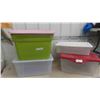 Image 1 : 4 Storage Totes with Lids 