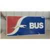 Image 1 : Greyhound Bus Sign 2 Sided Vintage 24'' x 48'' 