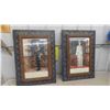 Image 1 : 2 Fancy Framed Carved Photo 21'' x 30'' Each - Queen